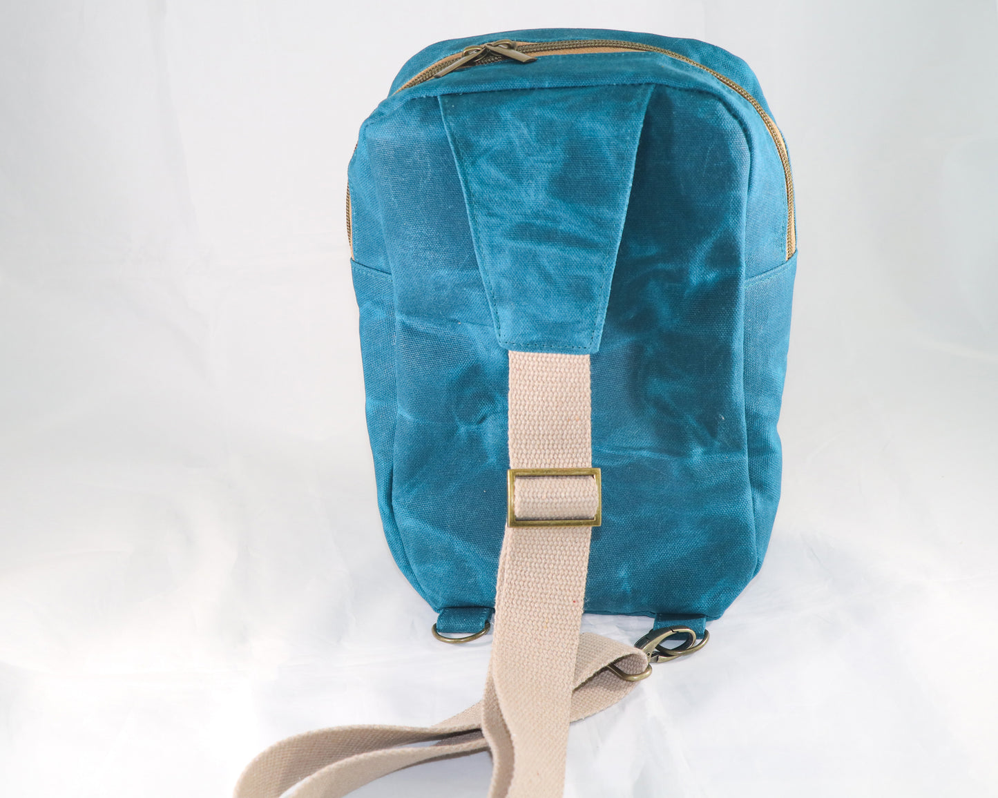 back view of sling backpack