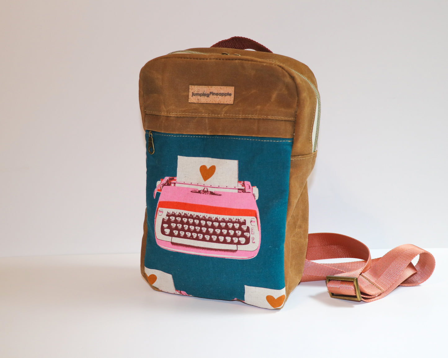 front view of sling backpack