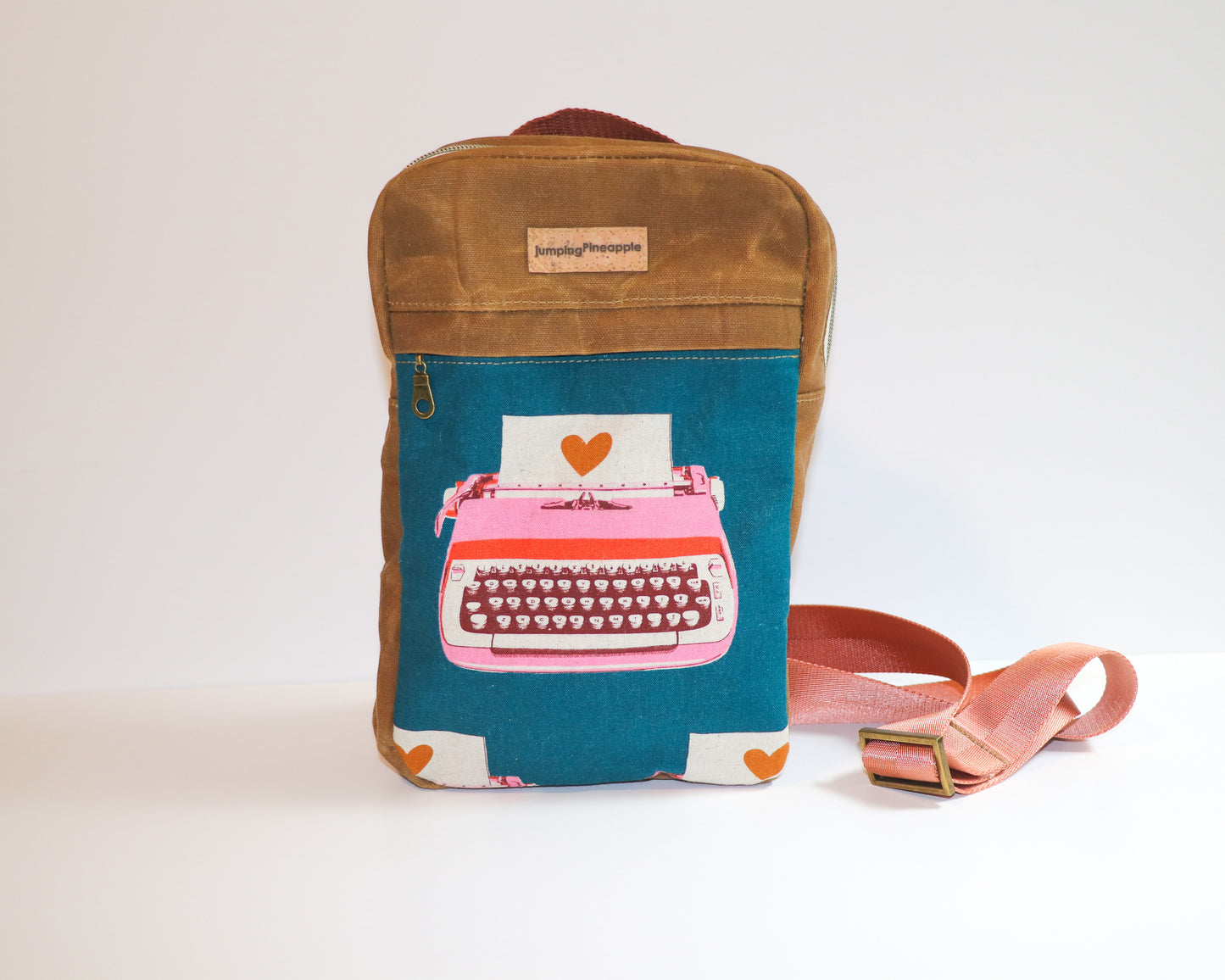 front view of sling backpack
