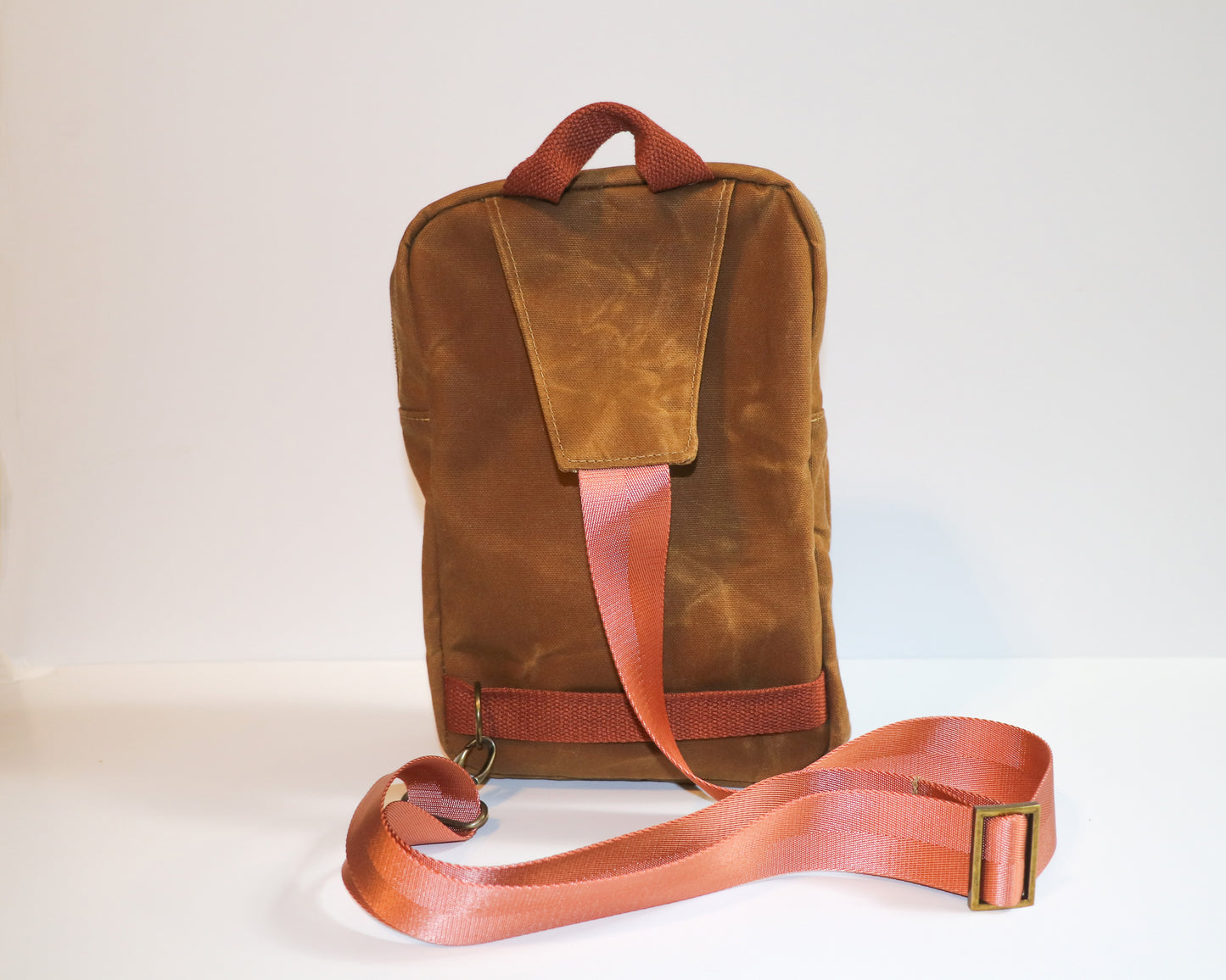 back view of sling backpack