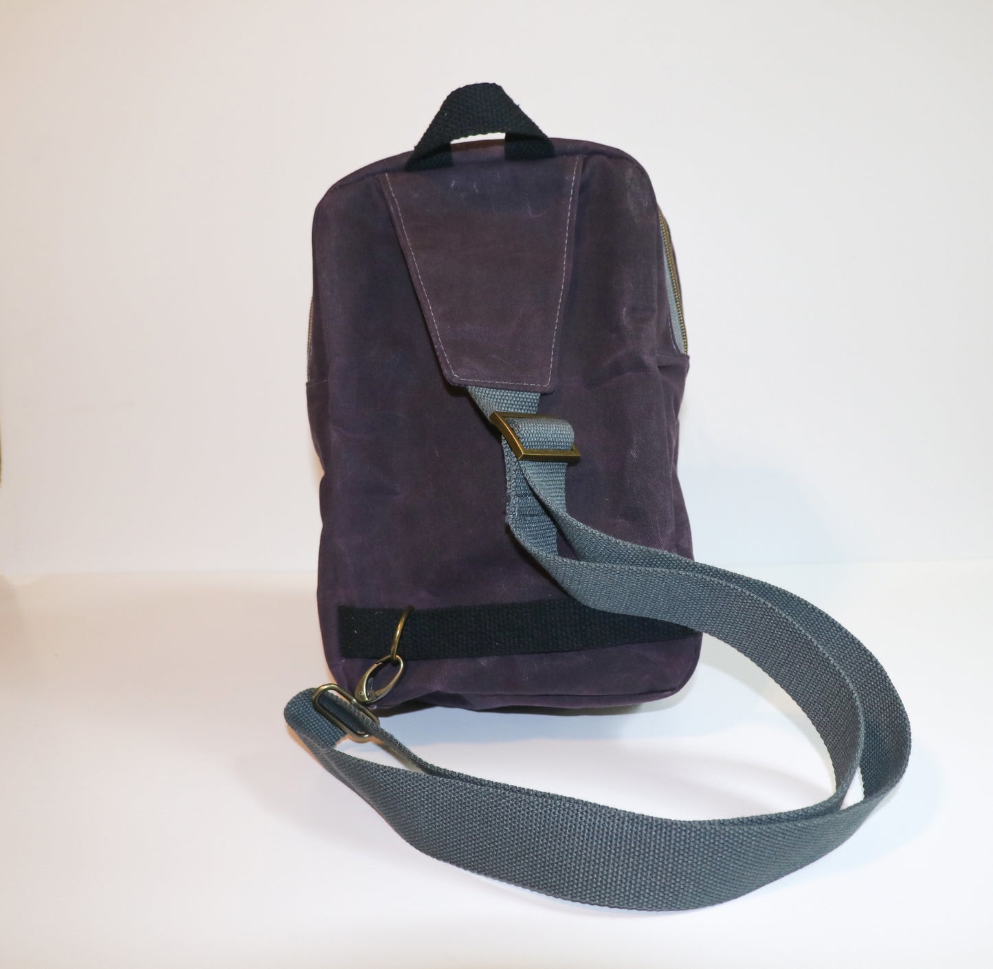 back view of sling backpack