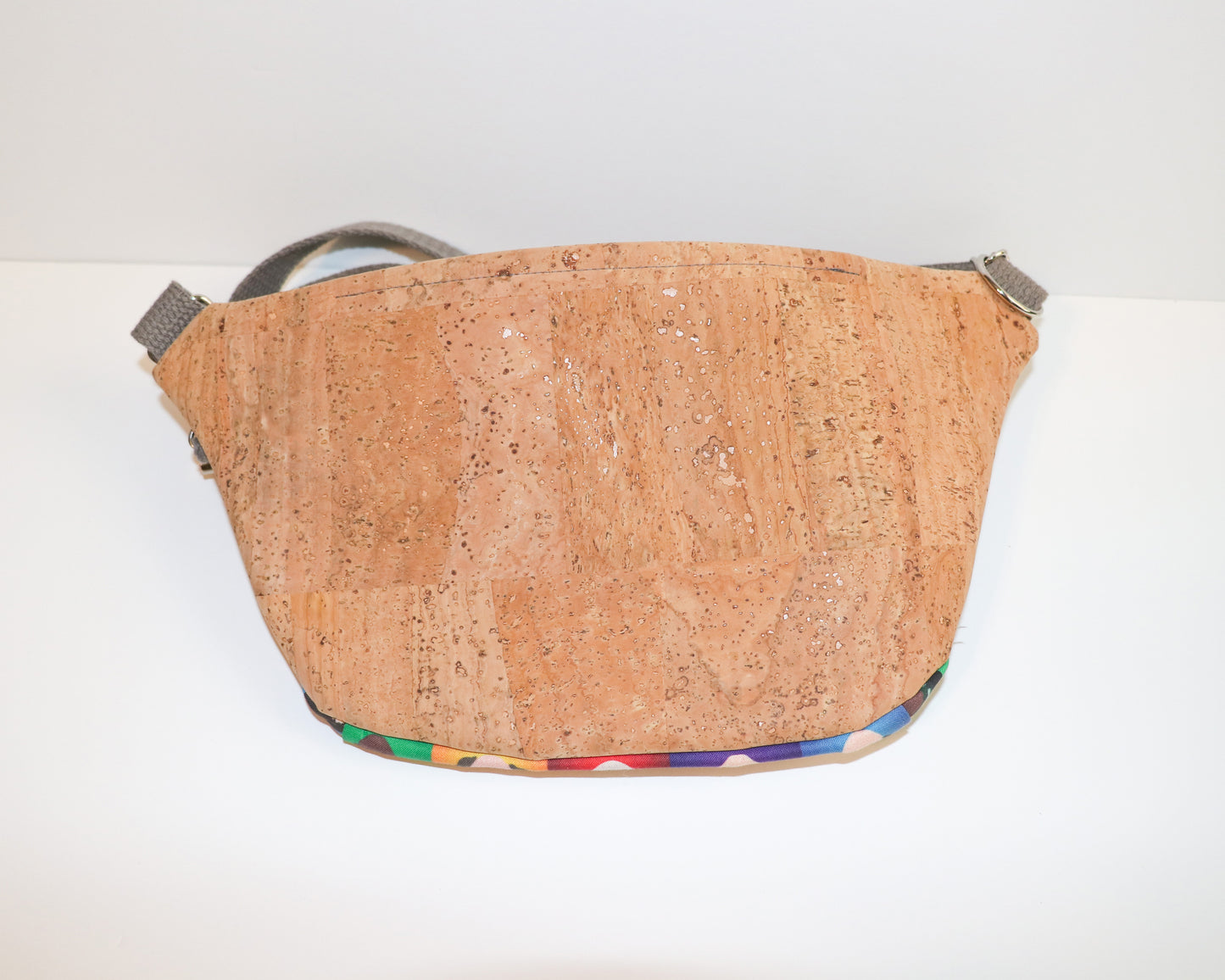 back view of bag, fully cork
