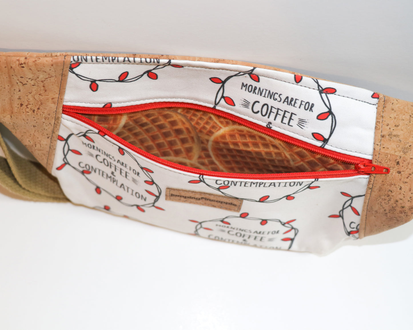 coffee and contemplation inside view of bag