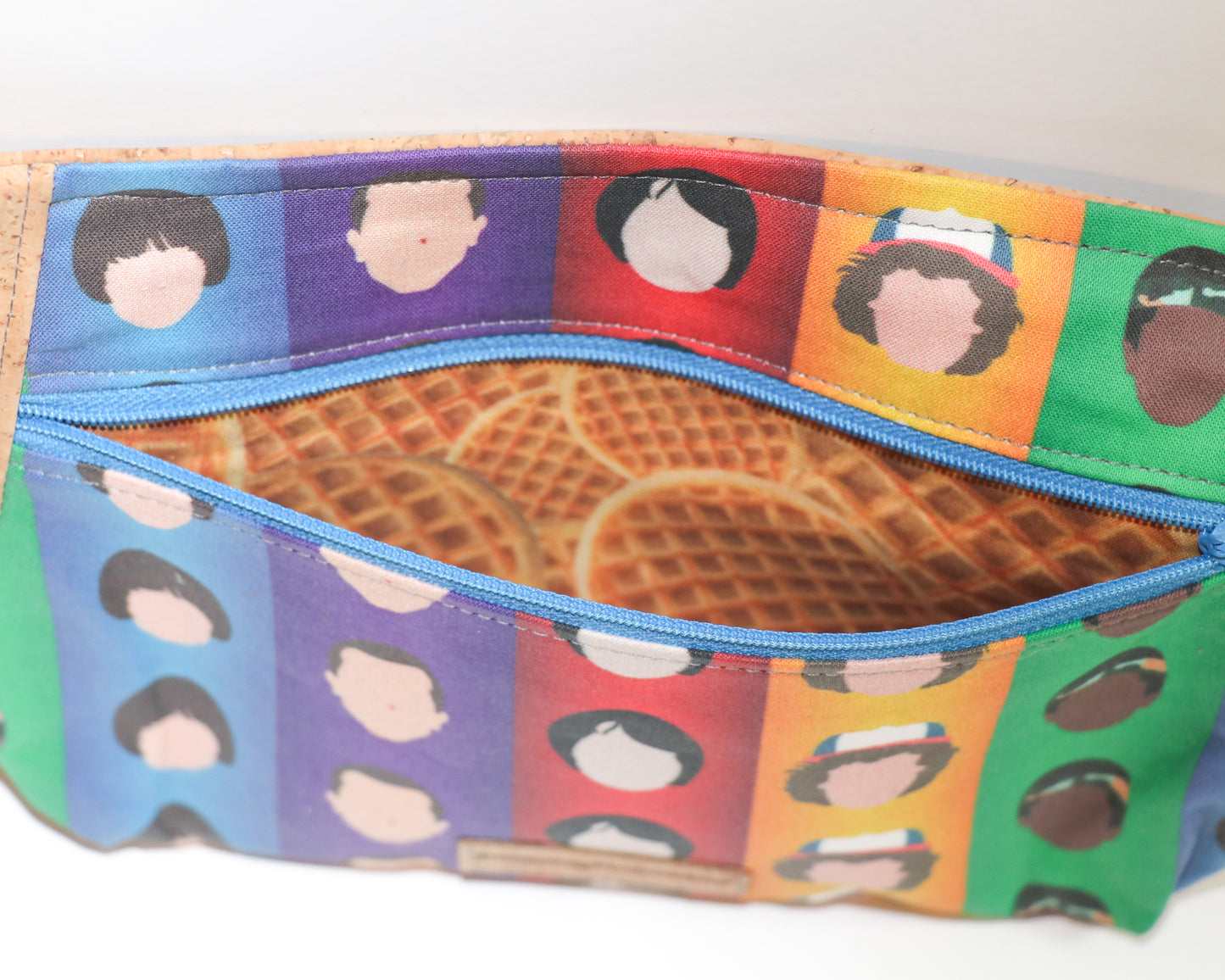inside view of bag with waffle fabric