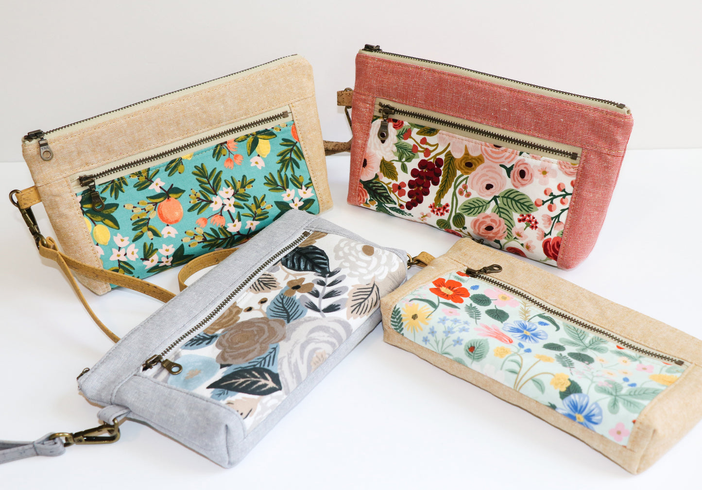 group of floral wristlets available