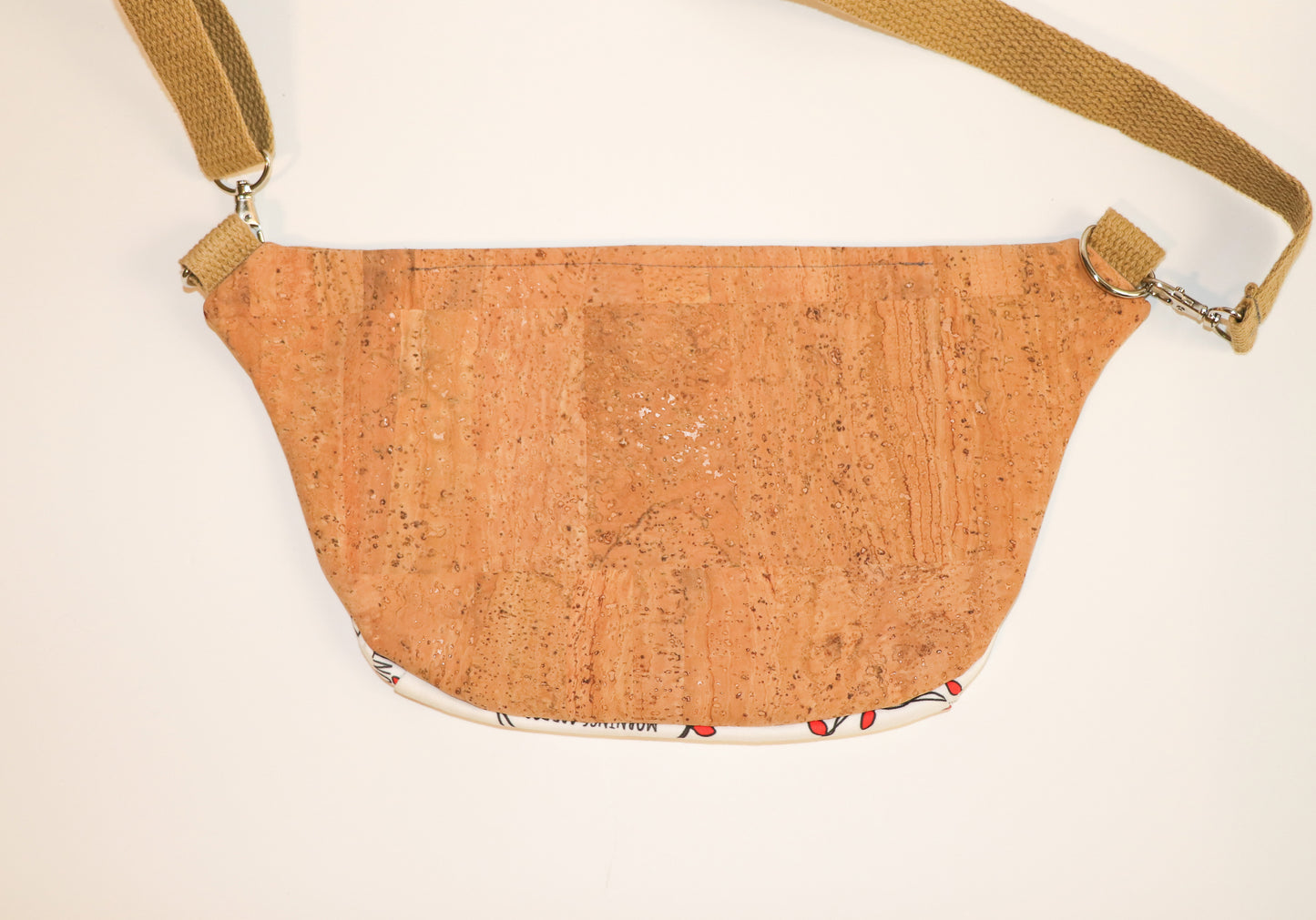 back view of bag, fully cork