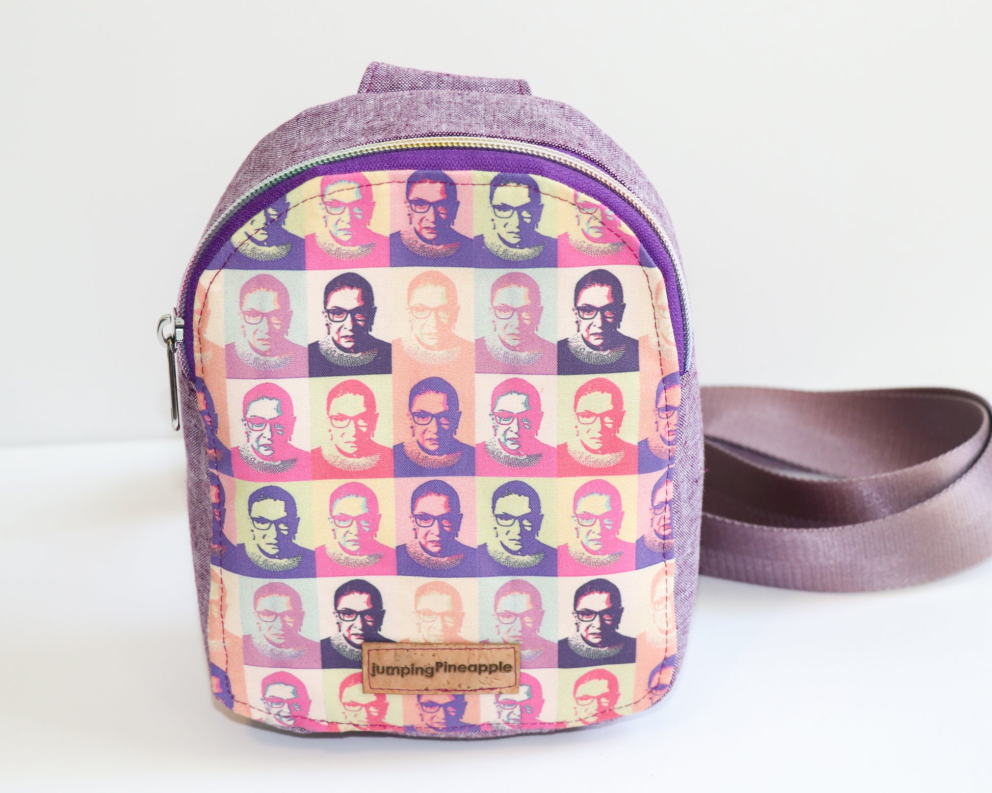 jual mini sling backpack Purple RBG mini backpack sling – Jumping Pineapple