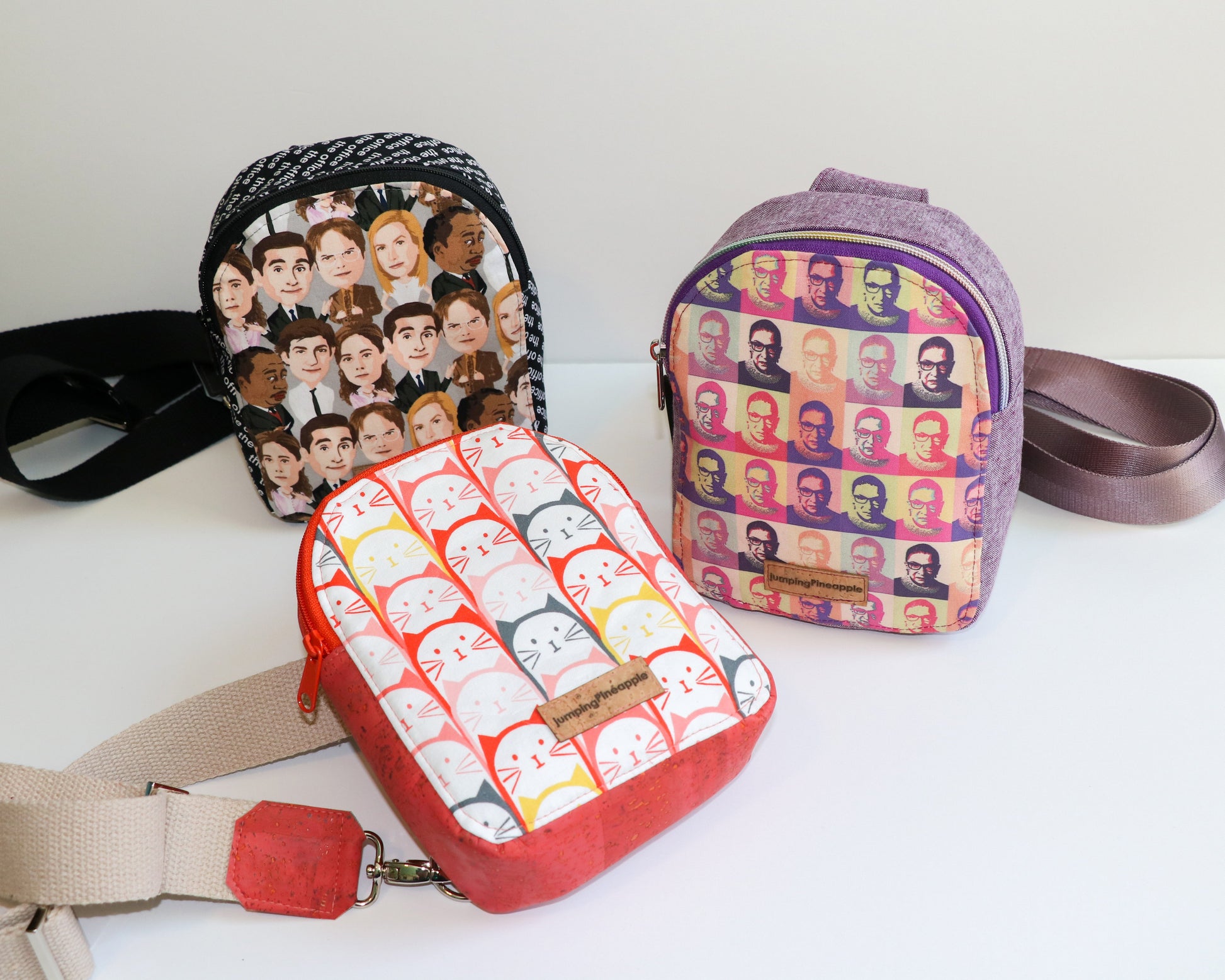 Purple RBG mini backpack sling – Jumping Pineapple