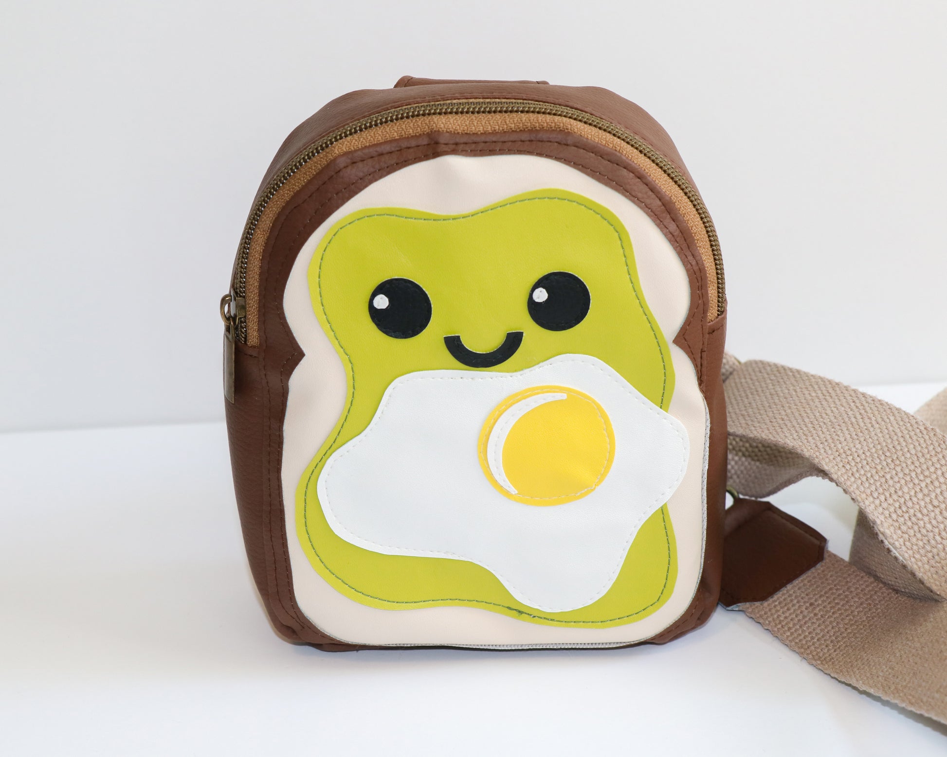 avocado toast mini backpack sling, front view