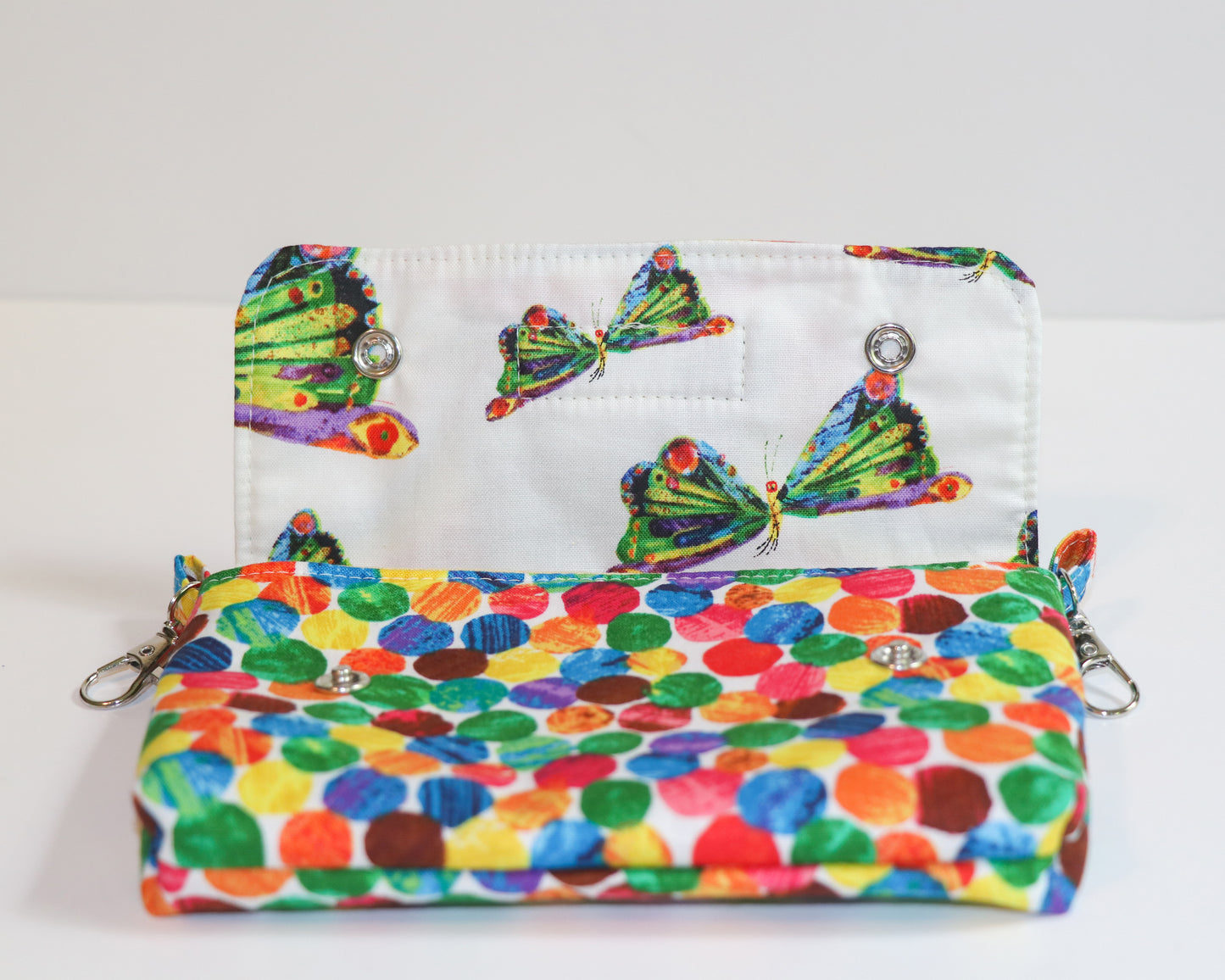 very hungry caterpillar belt loop pouch, open view