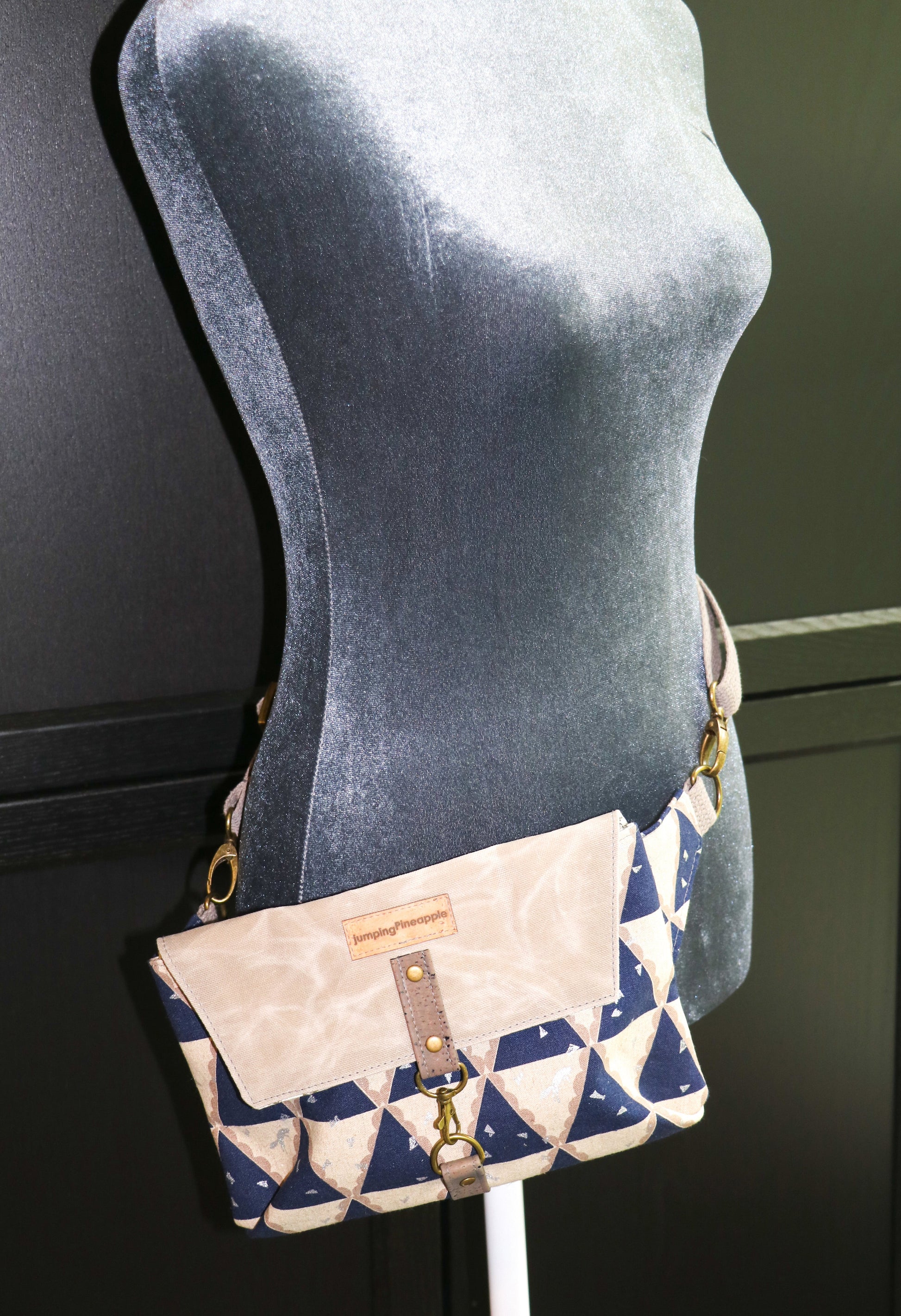 belt bag, front view worn as a fanny pack on a mannequin