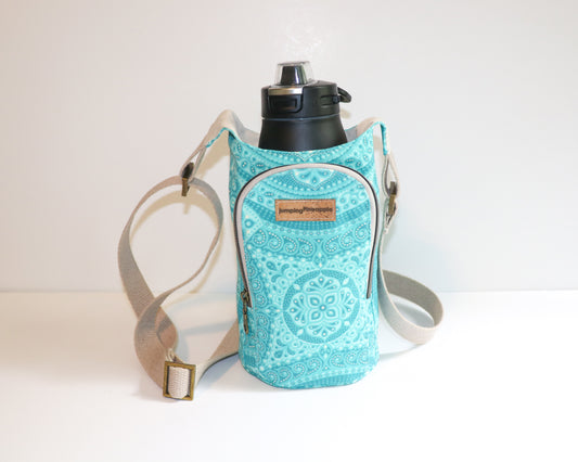 aqua tiles water bottle sling with water bottle inside
